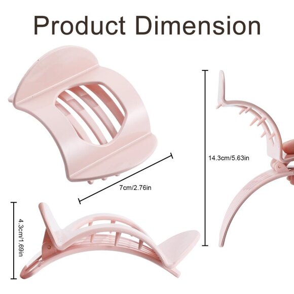 Flat Hair Clips Set 6 Rainbow Color Non-slip Strong Hold for Thick or Thin Hair - Picture 5 of 6